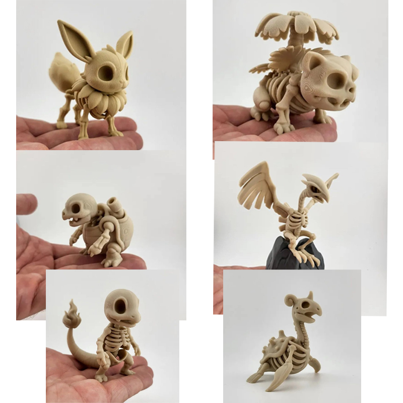 3D Printing Mockup - نموذج عظام أحفورية لشخصيات بوكيمون (إيفي،