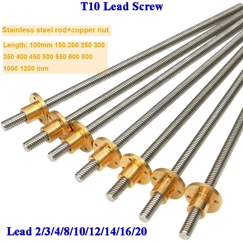 Lead Screw Stepper - برغي توجيه T10 من الفولاذ المقاوم