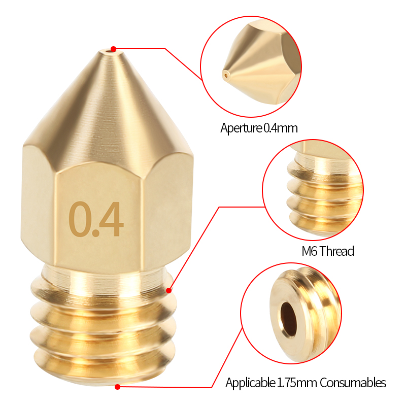 MK8 فوهة نحاسية 0.2/0.3/0.35/0 - مراجعة 3D Printing Ender وسعره