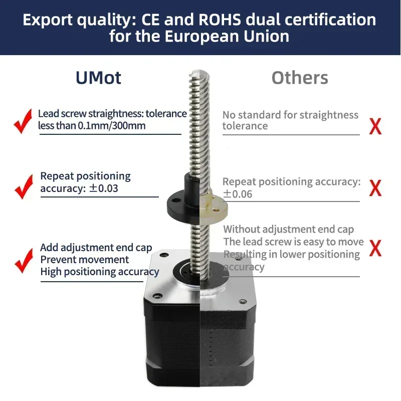 UMOT لمحرك الخطوة الخطي CNC Ne - مراجعة Lead Screw Stepper وسعره