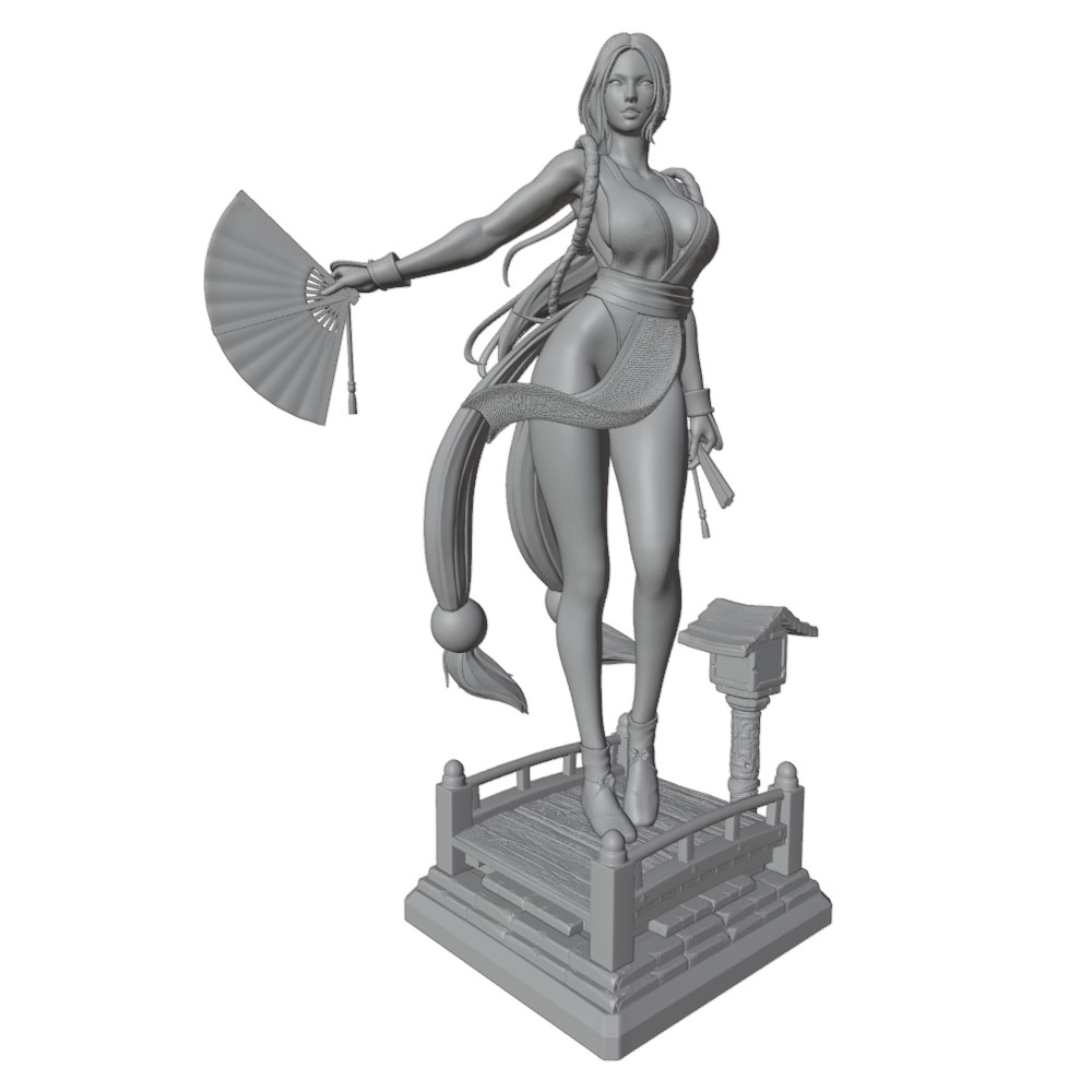 تمثال فتاة مثيرة بشعر طويل مصغ - مراجعة 3D Printing Mockup وسعره