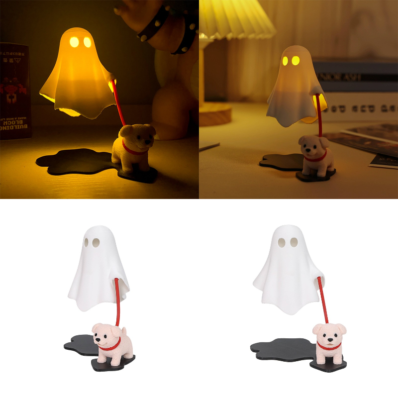 تمثال شبح لطيف مع كلب مطبوع بت - مراجعة 3D Printing Household Items وسعره