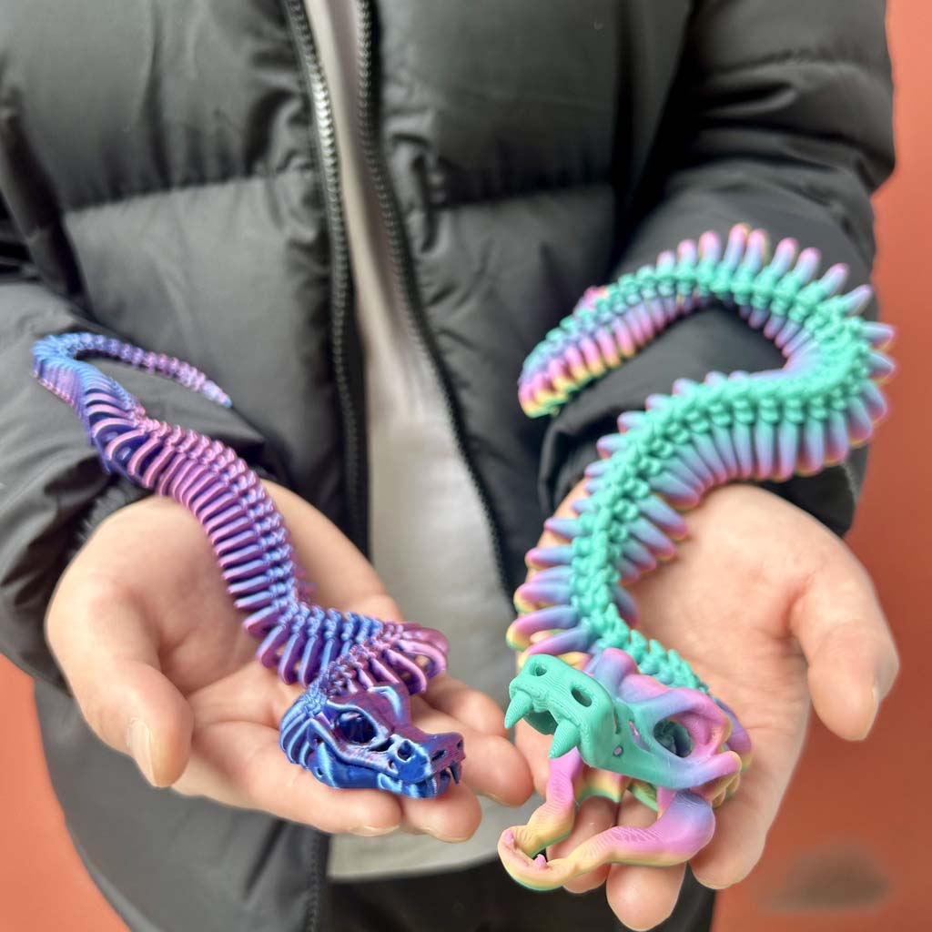 تمثال ثعبان مطبوع بتقنية ثلاثي - مراجعة 3D Printing Mockup وسعره