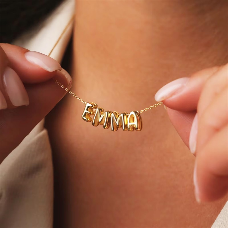 قلادات بحروف فقاعية مخصصة، قلا - مراجعة 3D Printing Jewelry وسعره