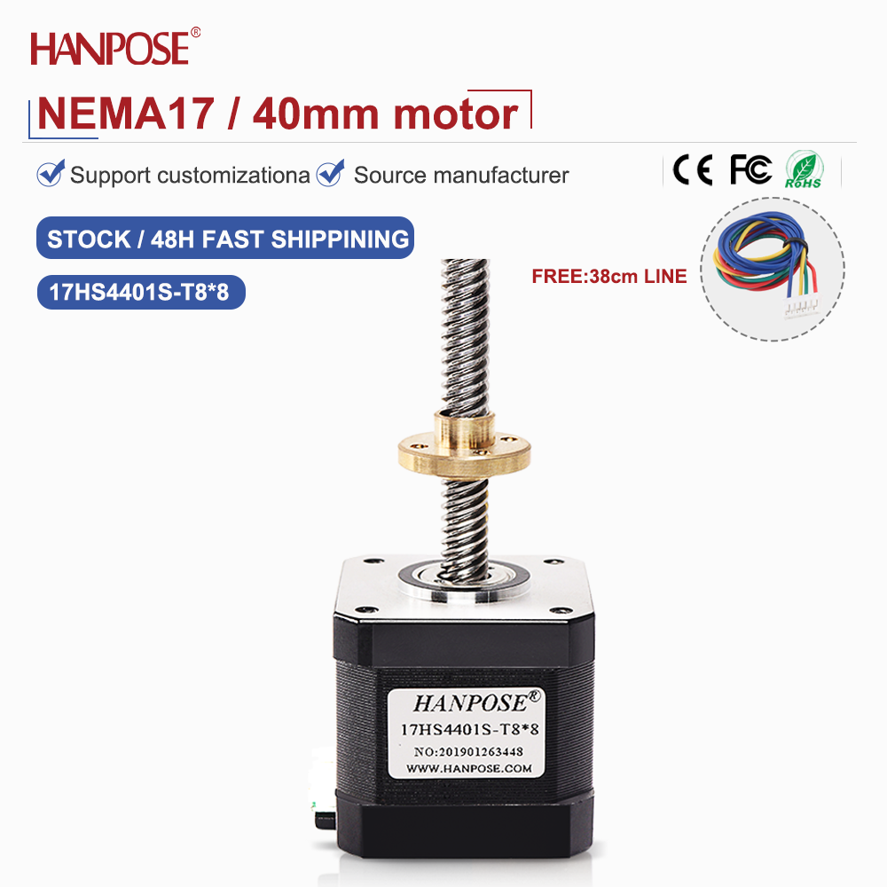 محرك متدرج حلزوني ثنائي الطور  - مراجعة Lead Screw Stepper وسعره