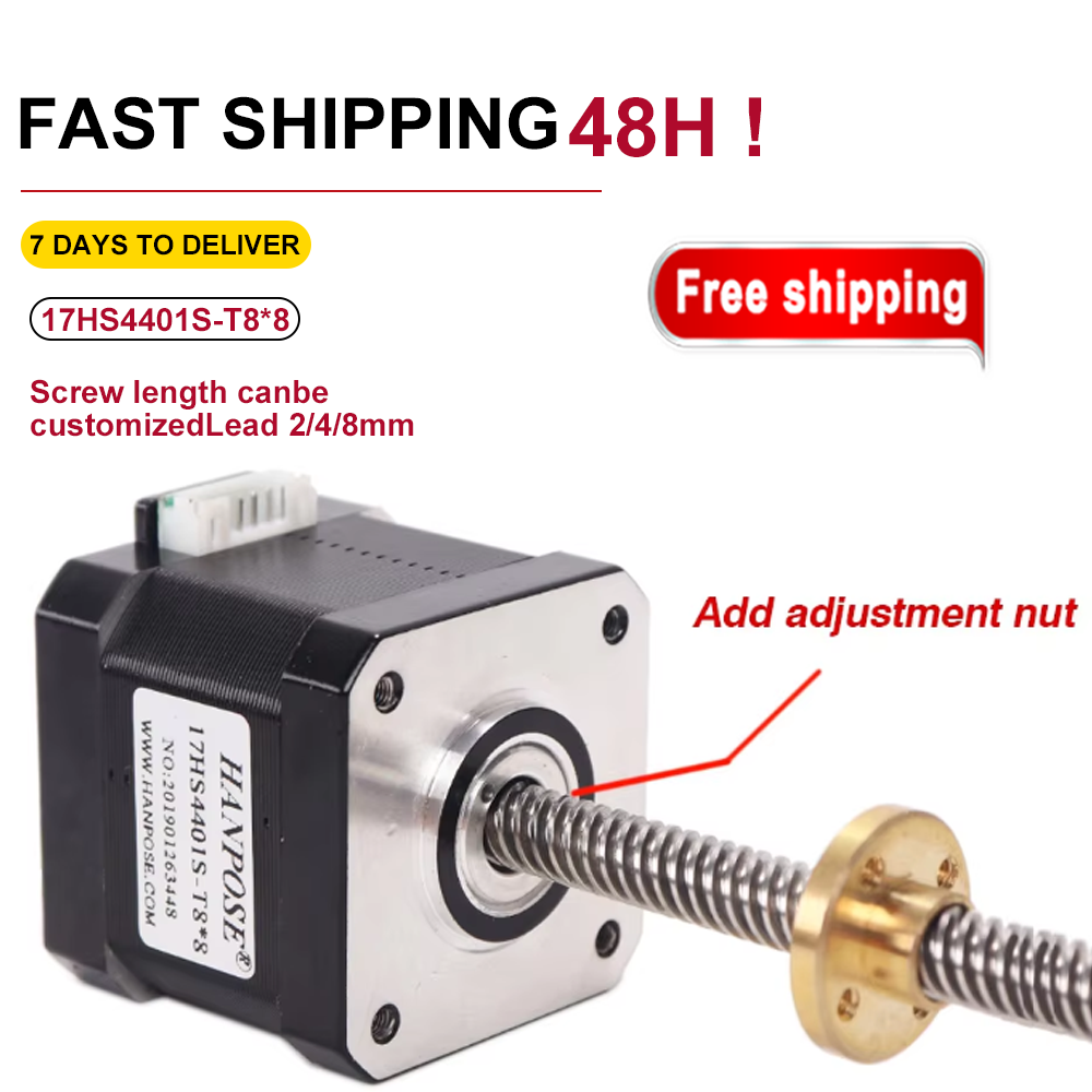 محرك ستيبر لولبي Nema17 بزاوية - مراجعة Lead Screw Stepper وسعره