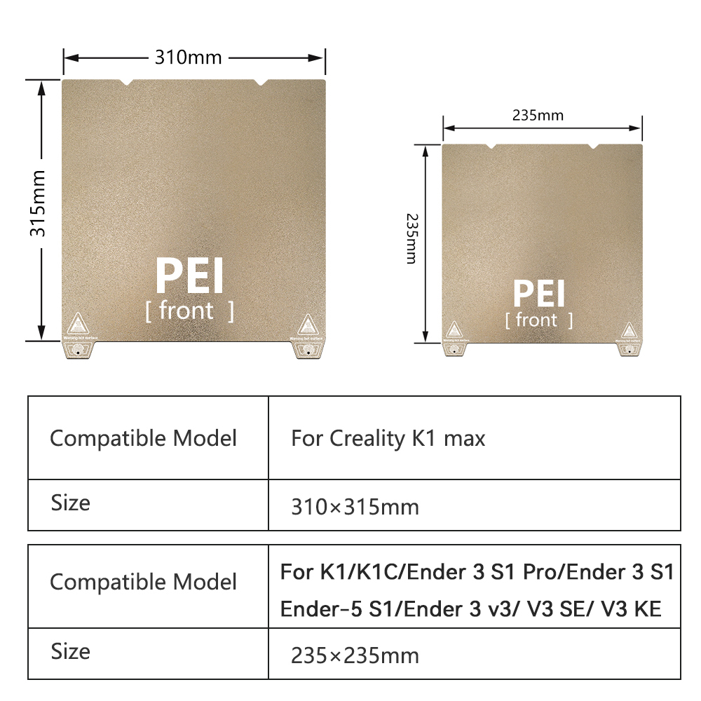 لوحة بناء K1 Max لـ Creality K - مراجعة Pei Sheet وسعره