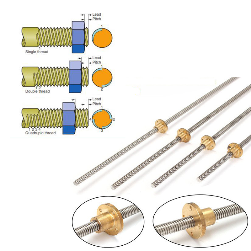 برغي توجيه T10 من الفولاذ المق - مراجعة Lead Screw Stepper وسعره