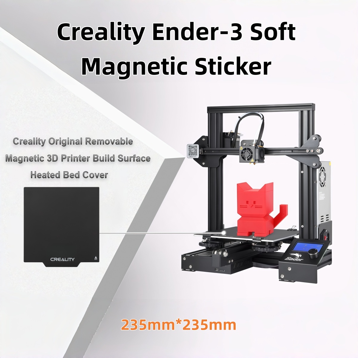 لوحة لاصقة مغناطيسية ناعمة من  - مراجعة 3D Printing Ender وسعره