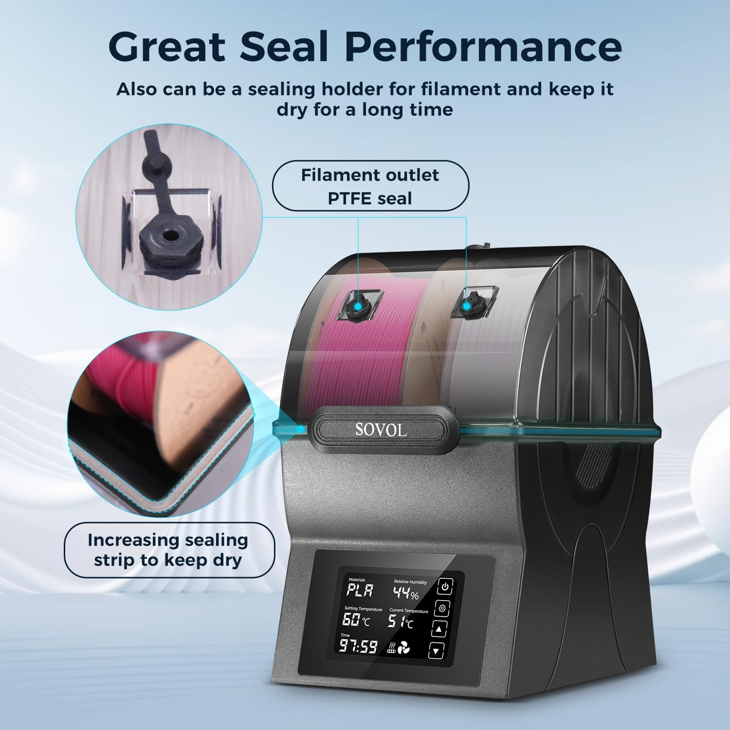 Sovol خيوط مجفف SH02 صندوق جاف - مراجعة 3D Printing Ptc وسعره